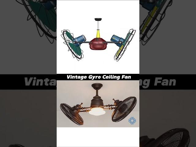 Vintage Gyro Ceiling Fan #mechanism #engineering #vintage #fan #shorts #3ddesign #technology