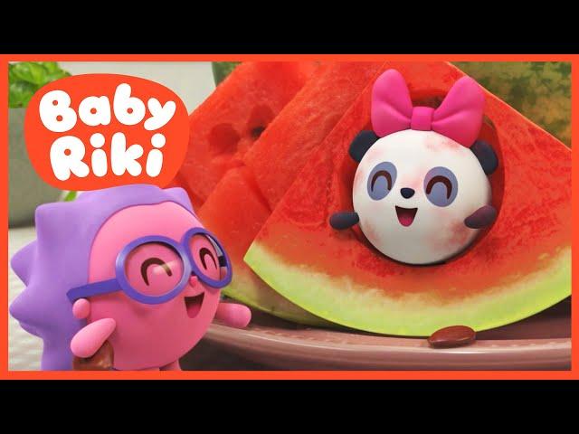 BabyRiki RO -  Învățăm fructele cu Pandi și Ariciu  Desene animate copii