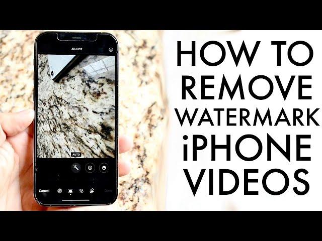 How To Remove Watermark From Videos! (iPhone)