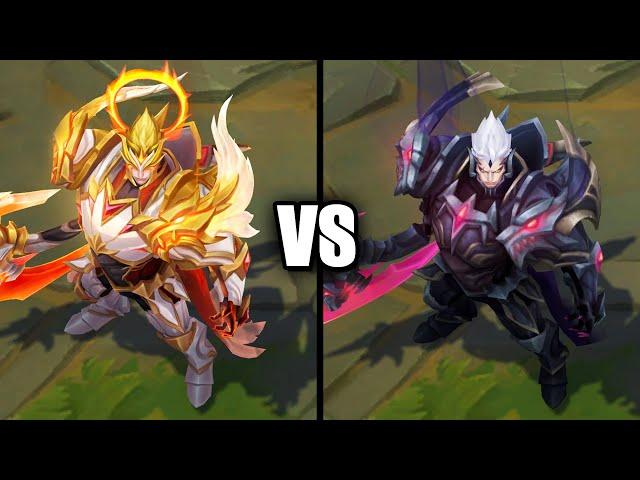 Divine God King Darius vs God King Darius Skins Comparison (League of Legends)