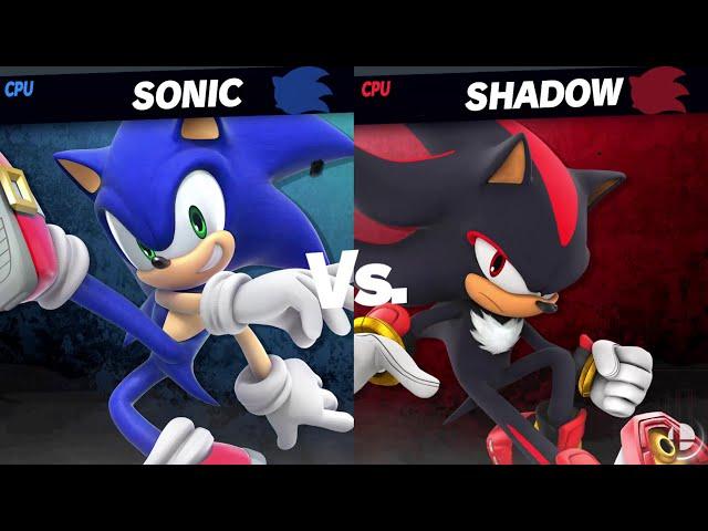 Battle Sonic vs Moveset Shadow SSBU Quickie -By SoniDelta/Doctor Dark