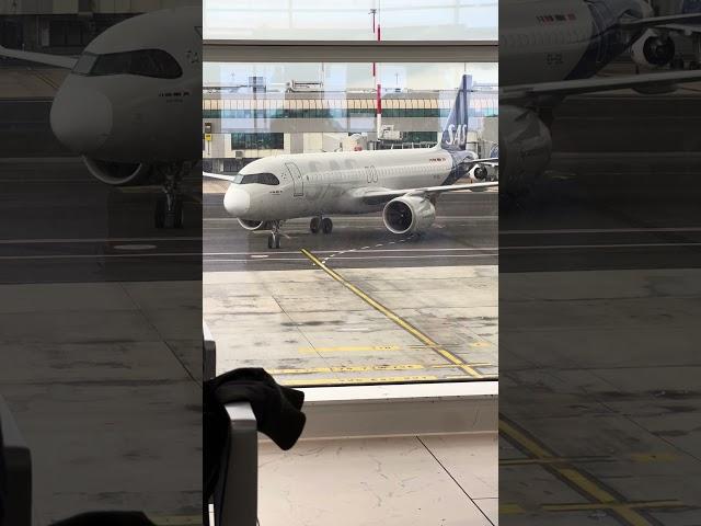  SAS Airplane rolling to gate at FCO | Rome Leonardo da Vinci–Fiumicino #airport #sas #airplane