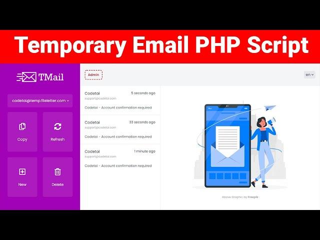 How to create unlimited temporary email website TMail Domain Temporary Email System Installation