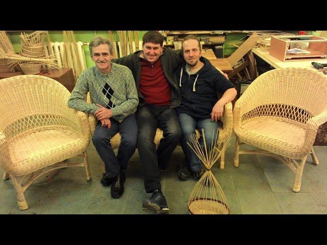 Лозоплетение LIVE- Мастер-класс от Виталия Ларина(веревочка в 4-е прута на кресле) - Wickerwork