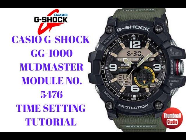 how to remove casio g-shock gg-1000 mudmaster set up all the function tutorial