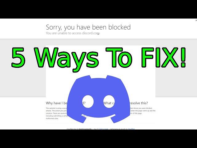 How To Fix Discord Sorry You Have Been Blocked Error Message (2023)