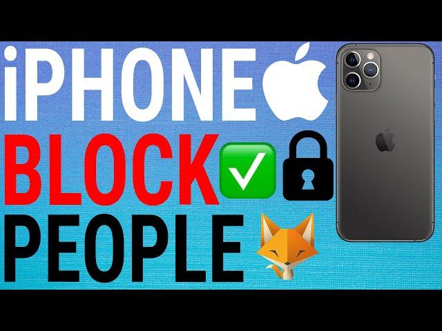 How To Block People on IOS (iPhone / iPad)