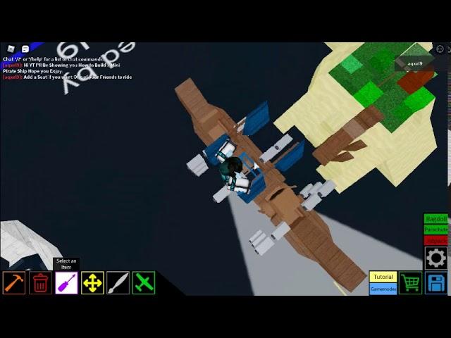 Plane Crazy || Roblox || Mini Pirate Ship Tutorial