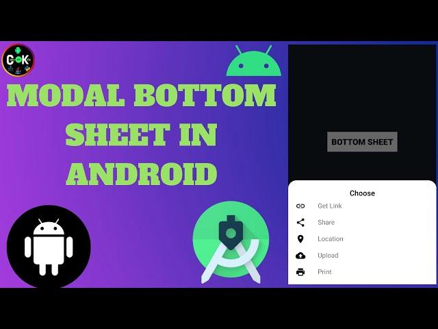 Modal Bottom sheet in Android|| Bottom sheet dialog in Android with java-#22