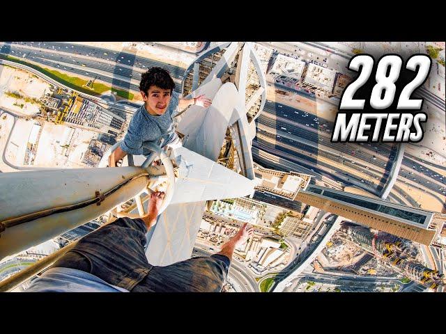 Dangerous 282 Meter Skyscraper Climb in Dubai 