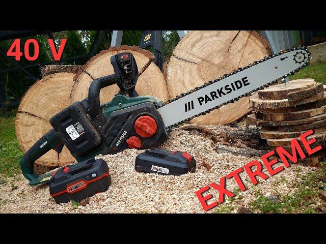 Will the battery-powered saw Parkside PKSA 40 Li B2 be enough to cut firewood around the house?