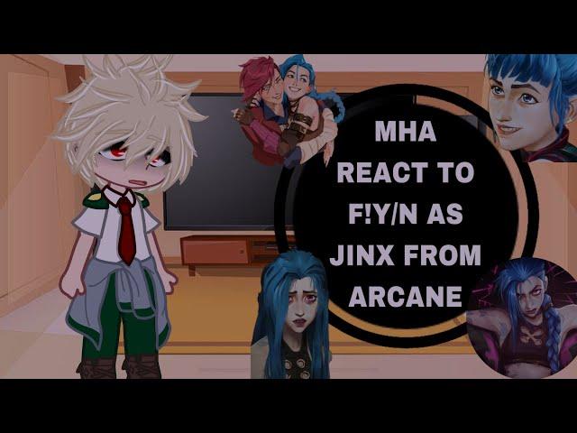 MHA react to Villain F!Y/N as Jinx from Arcane || Bakugou as Ekko || Ekko x Jinx || NO PART 2 ||