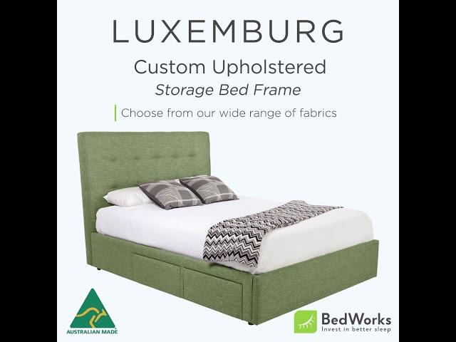 Luxemburg Custom Upholstered Storage Bed Frame | Bedworks