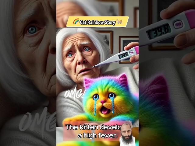 Grandma vs rainbow  cat what's up story #cat #aiart #story #catcute #shorts