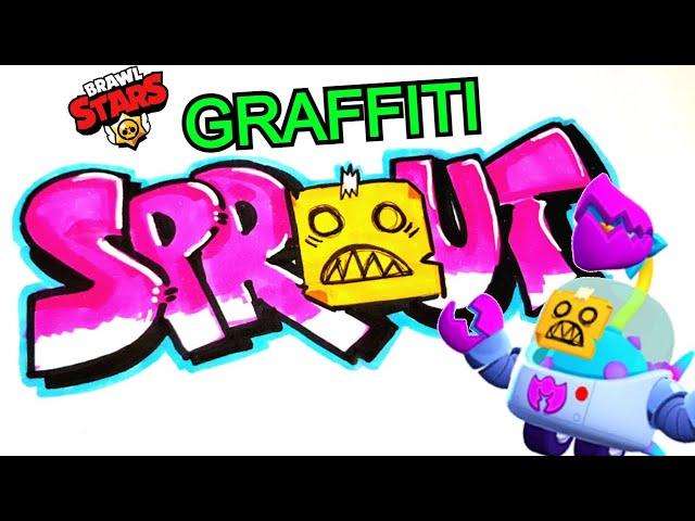 МУТАНТ СПРАУТ - ГРАФФИТИ ИЗ БРАВЛ СТАРС ! BRAWL STARS  corrupted sprout - урок граффити graffiti