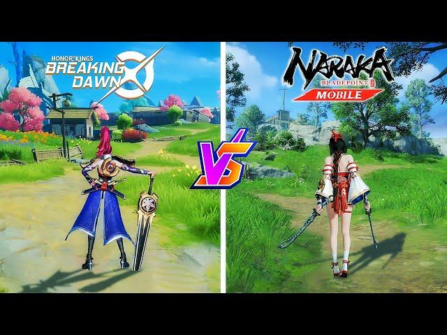  HoK: Breaking Dawn VS Naraka: Bladepoint Mobile  - Comparison Battle Royale (Android/iOS)