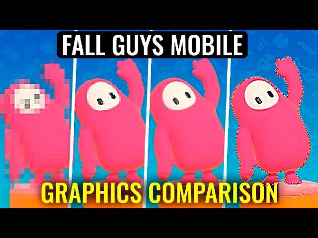 Fall Guys Mobile - Graphics Comparison | Low vs Mid vs High vs Best