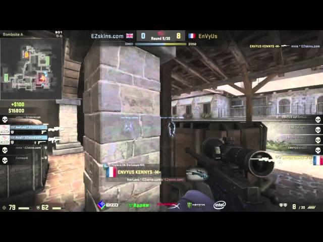 EnVyUs KennyS 1v3 clutch with NOSCOPE vs EZSkins at Dreamhack Open London