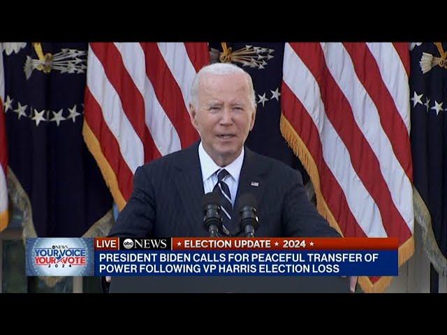 FULL SPEECH: Joe Biden addresses nation after President-elect Trump's victory