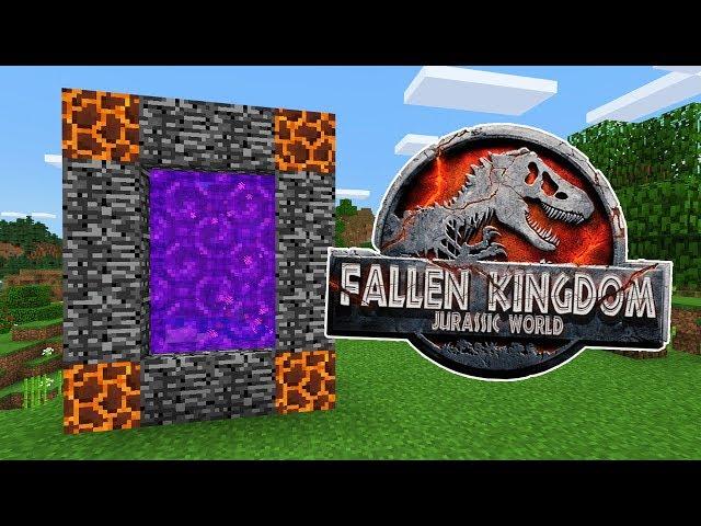 How To Make a PORTAL to the JURASSIC WORLD FALLEN KINGDOM Dimension in Minecraft PE