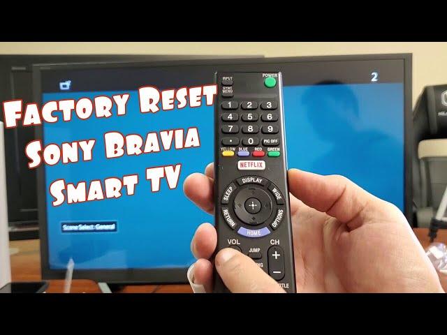 Sony Bravia TV: How to Factory Reset Back to Original Default Settings