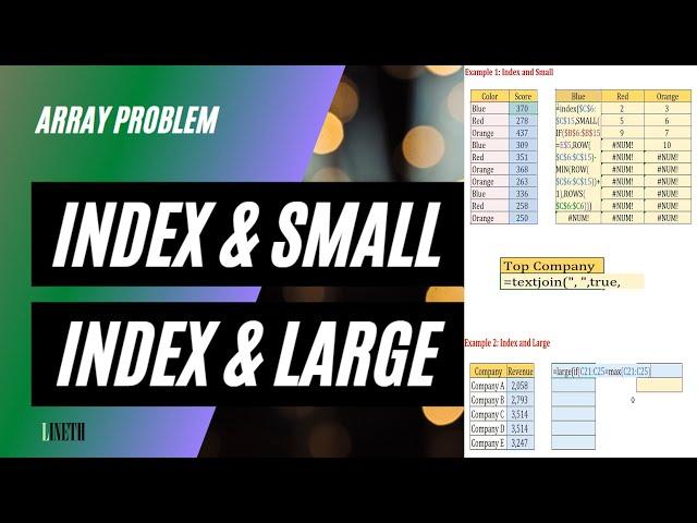 Excel Index & Small and Index & Large Function in an Array Formula