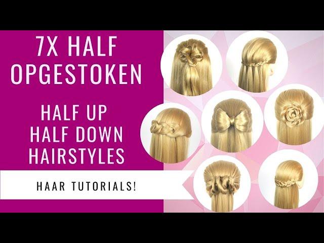 7X HALF OPGESTOKEN HAAR KAPSELS | 7X HALF UPDO HAIRSTYLES | Dazzling Beauty