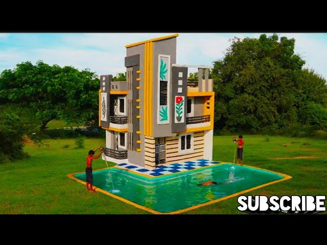 [Full Video] Building Creative A Modern 3-Story Mud Villa House With Swimming Pool By Ancient Skills