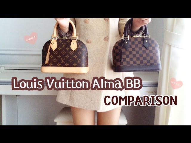 Louis Vuitton Alma BB Damier Ebene VS Monogram Comparison Review