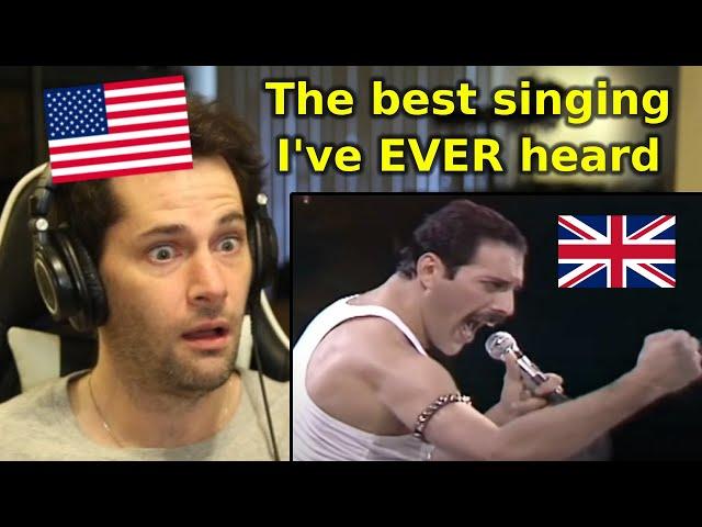 American Reacts to Queen - Bohemian Rhapsody (Live Aid 1985)