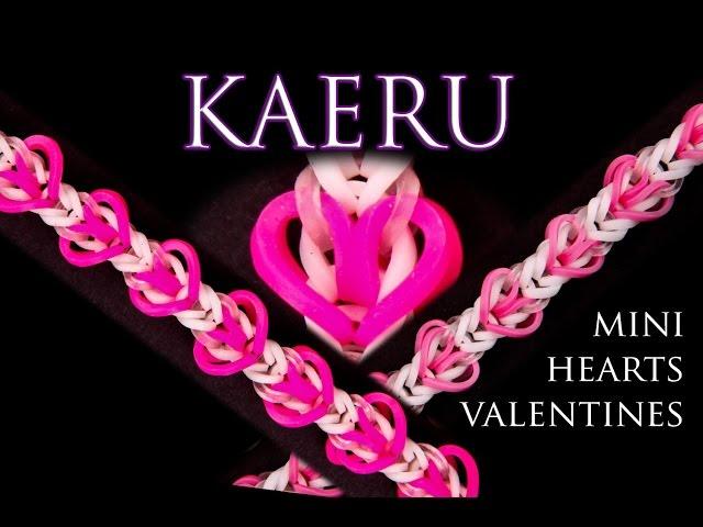 KAERU Mini Hearts Valentine's Day Bracelet - EASY Rainbow Loom Tutorial