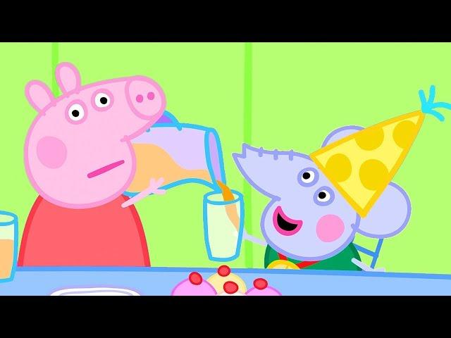 Peppa Pig Helps Out at Edmond Elephant's Birthday Party | Family Kids Cartoon