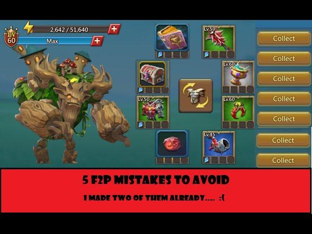 Lords Mobile - 5 F2P mistakes to avoid - you won't believe which ones I already made...  :/