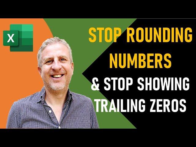 How to Get Excel Not to Round Numbers | Remove Trailing Zeros After Decimal  |