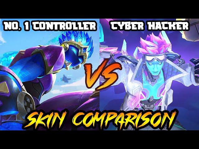 Gord - Cyber Hacker epic skin V.S. No. 1 Controller Starlight Annual skin - MLBB - Skin Comparison