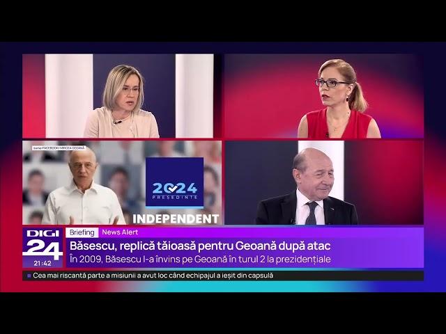 Briefing. Schimb de replici neelegante între Mircea Geoană și Traian Băsescu