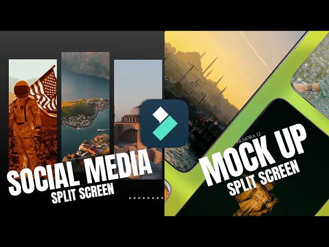 Split screen Templates in Filmora 12 | How to use split screen templates in filmora #filmora12