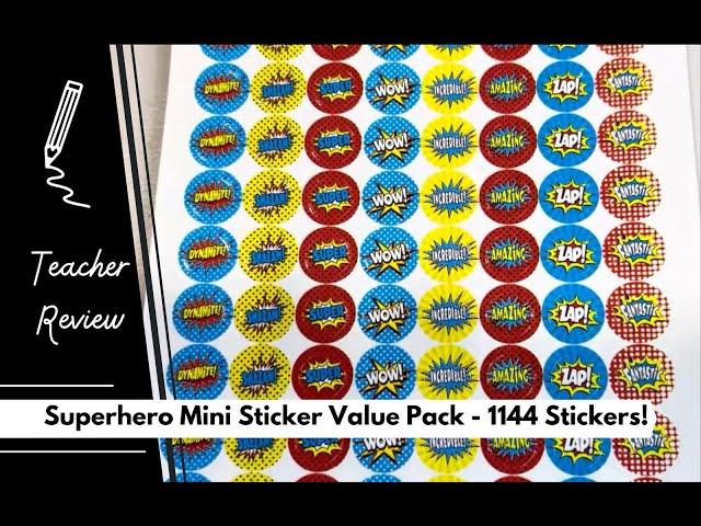 Superhero Mini Stickers Value Pack by Teacher Created Resources