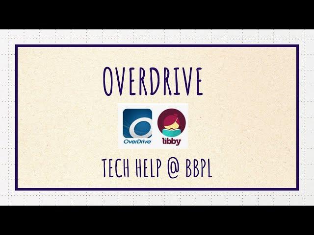 Libby by Overdrive Basics