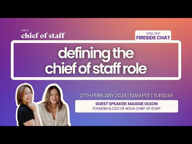 Defining the Chief of Staff Role