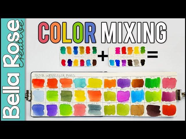 Mixing Prima Watercolors to Create 30 New Colors!   Prima Marketing Watercolor Confections New