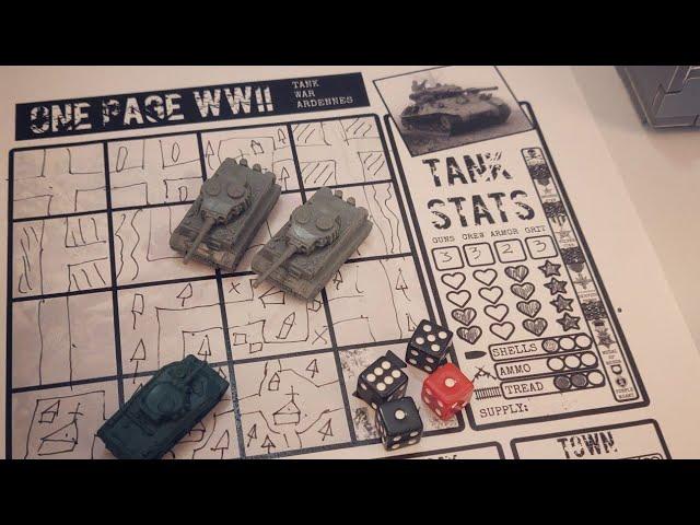 One Page WWII: Tank War Ardennes - Playthrough
