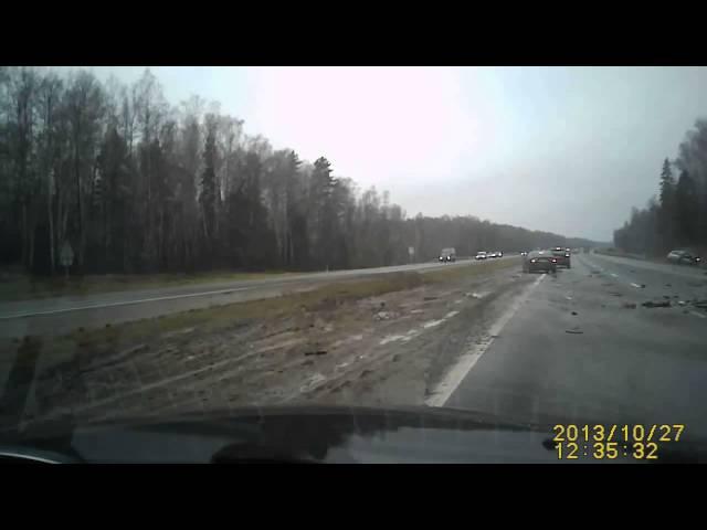 Multiple PILE UP on highway in RUSSIA! скапливаются шоссе