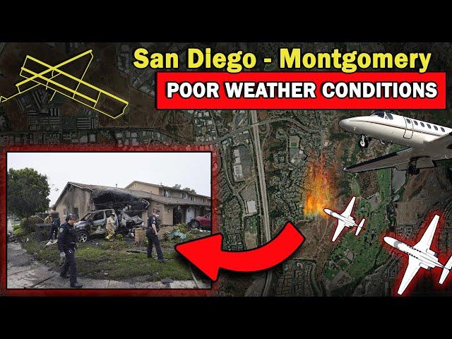 Business Jet Fatal Crash in San Diego Neighborhood in Bad Weather