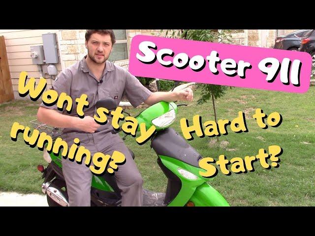 Scooter 911: Hard to Start or Wont Stay Running? Try a VALVE ADJUSTMENT! (works for most scooters!)