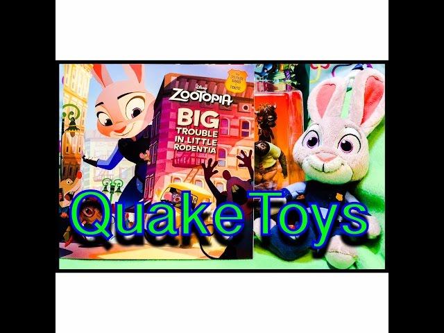 QuakeToys Story Time Disney Zootopia Movie Book Big Trouble In Little Rodentia Judy Nick Bellwether!