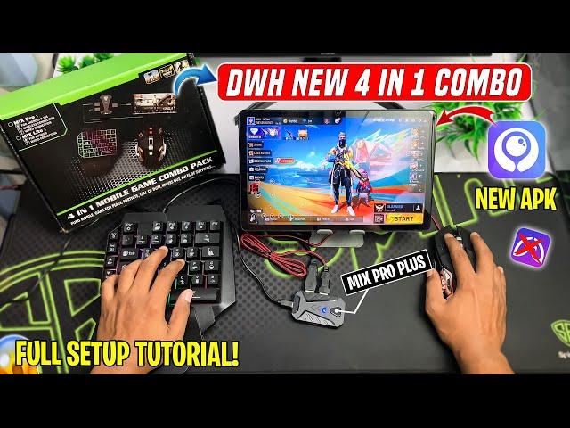 2024 New Converter DWH 4 in 1 mobile combo pack Unboxing & Complete Tutorial| play free fire ️⌨️