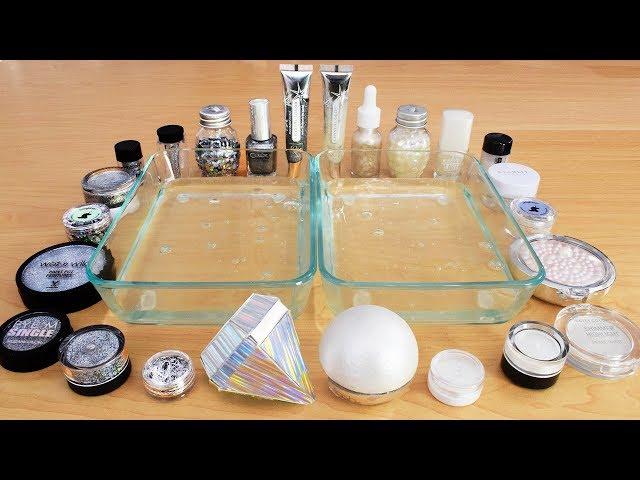 Diamonds vs Pearls - Mixing Makeup Eyeshadow Into Slime! Special Series 88 Satisfying Slime Video