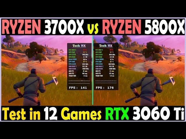 Ryzen 7 5800X vs. Ryzen 7 3700X - RTX 3060 Ti | Test in 12 Games at 1080p - Tech MK