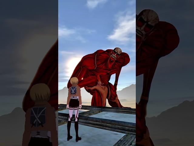 Armin Dances with Colossal  #attackontitan #anime #armin #colossaltitan  #vrchat #animeedit